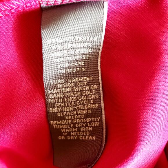 Sharagano Pink/Rose Dress with Black Trim and Bow Sleeves SZ 18 - Picture 9 of 10